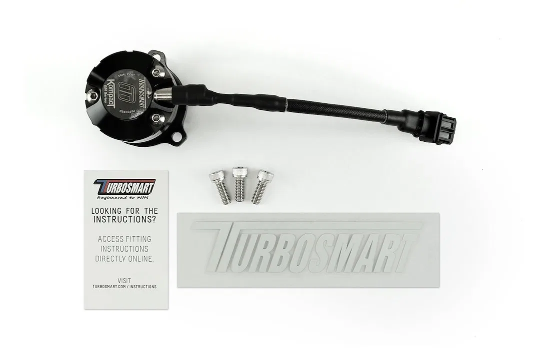 TS-0223-1092 – TURBOSMART Turbocharger Blow Off Valve, Plug And Play Recirculating/ Vent To Atmosphere Black Aluminum